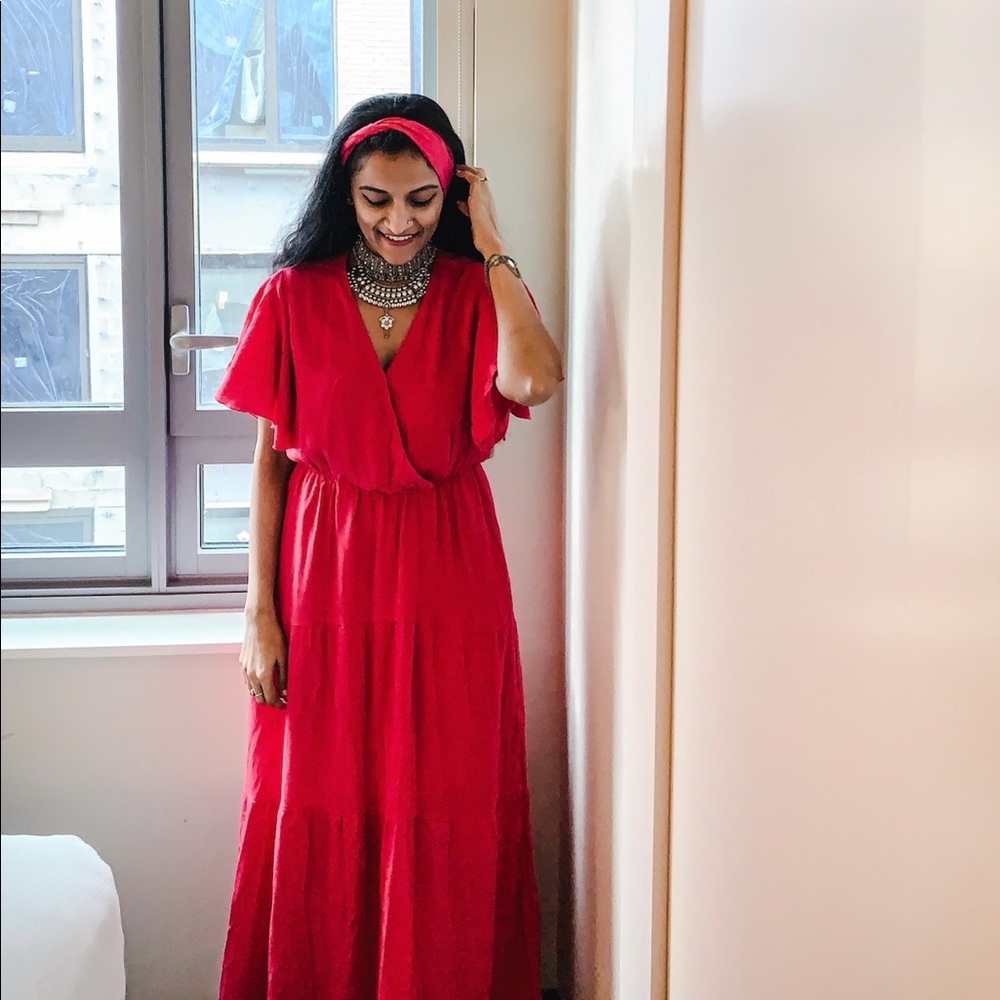 Maxi dress. Ankle length